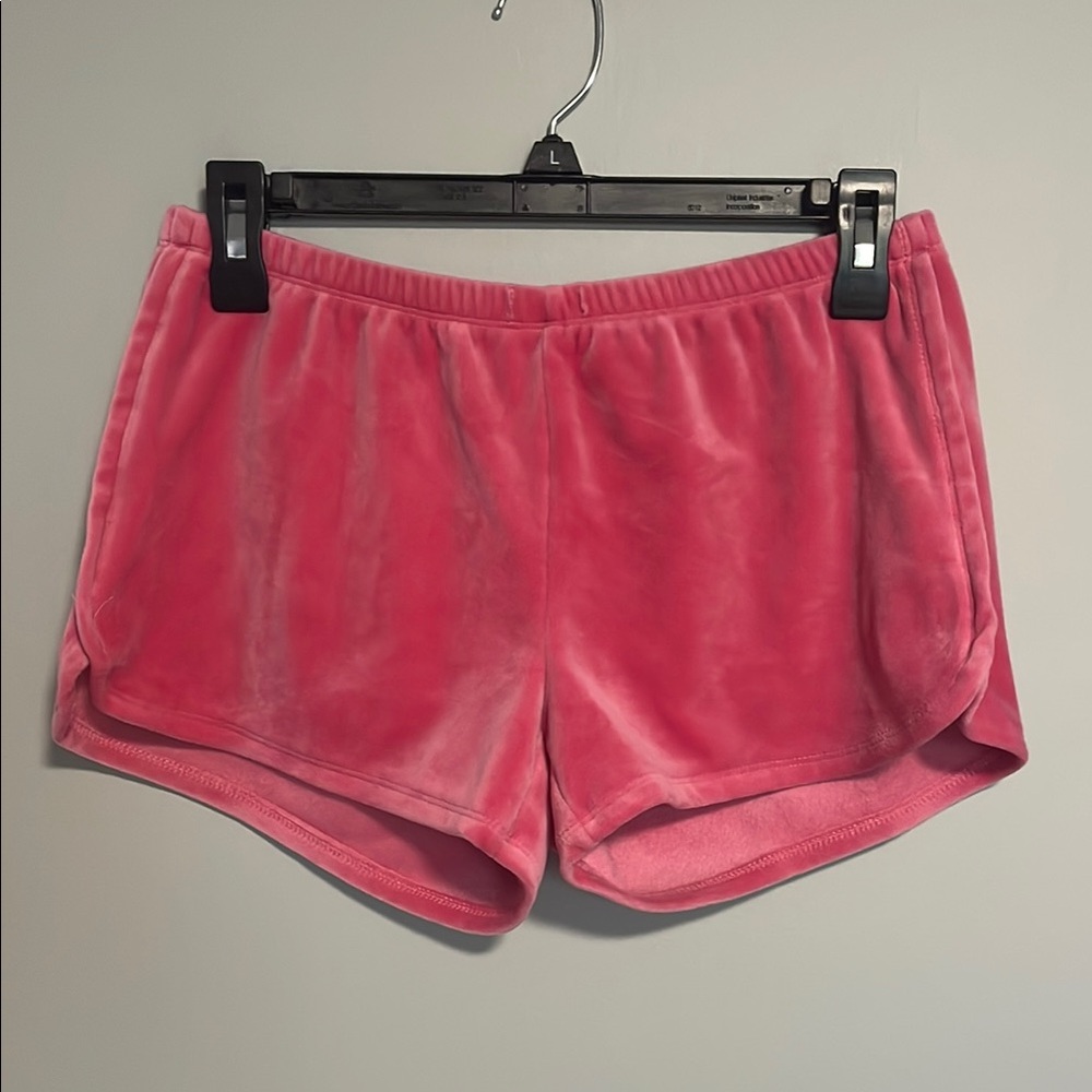 Cupcakes and Cashmere Pink Velour Shorts Size XS